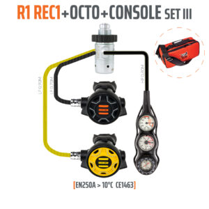 REGULATOR R1 REC1 SET III WITH OCTO AND 3 ELEMENTS CONSOLE - EN250A > 10°C